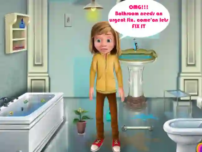 Xogo Riley Bathroom Cleaning en liña