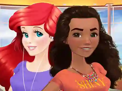 Xogo Ariel and Moana Princess on Vacation en liña