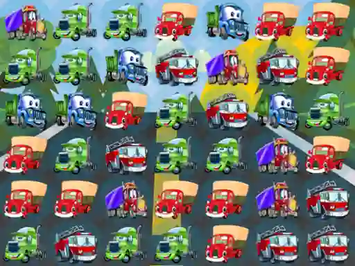 Xogo Cartoon Trucks Match 3 en liña
