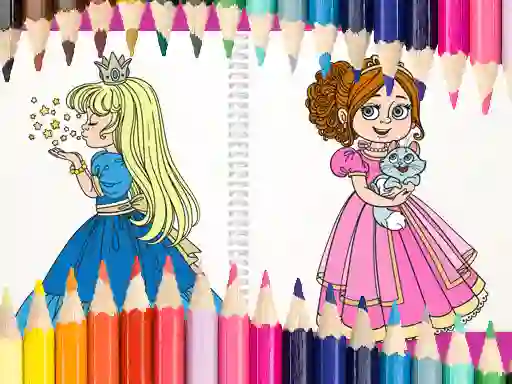 Xogo Beautiful Princess Coloring Book en liña