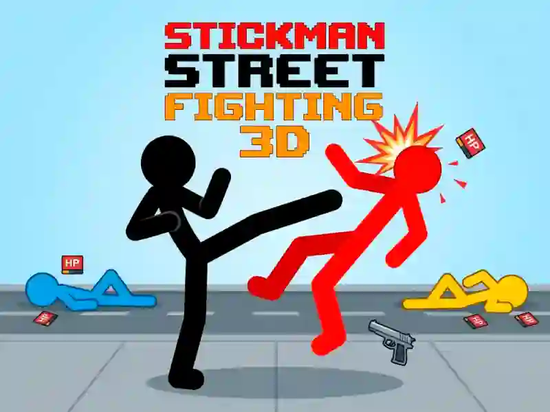 Xogo Stickman Street Fighting 3d en liña