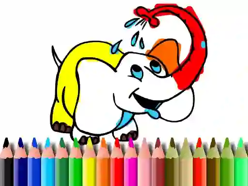 Xogo Back To School: Elephant coloring en liña