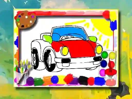 Xogo Cartoon Cars Coloring Book en liña