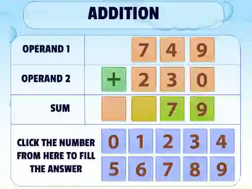 Xogo Addition Practice en liña