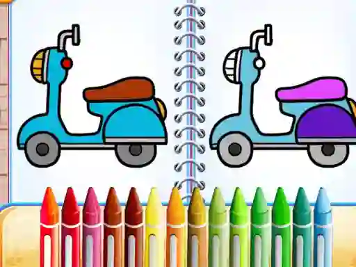 Xogo Cute Bike Coloring Book en liña