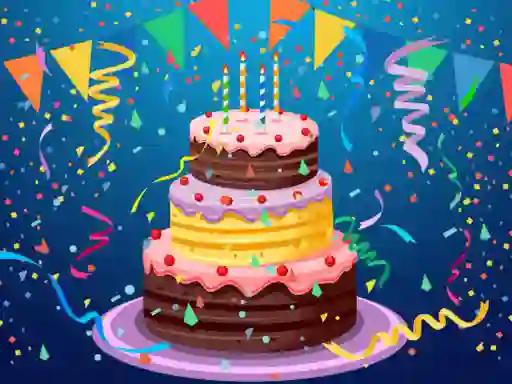 Xogo Birthday cake puzzle en liña
