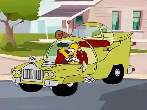 Xogo The Simpsons Car Jigsaw en liña