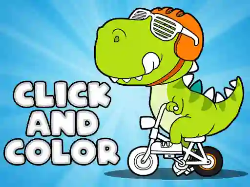 Xogo Click And Color Dinosaurs en liña