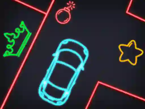 Xogo Neon Car Puzzle en liña