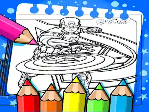 Xogo Captain America Coloring Book en liña