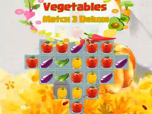 Xogo Vegetables Match 3 Deluxe en liña