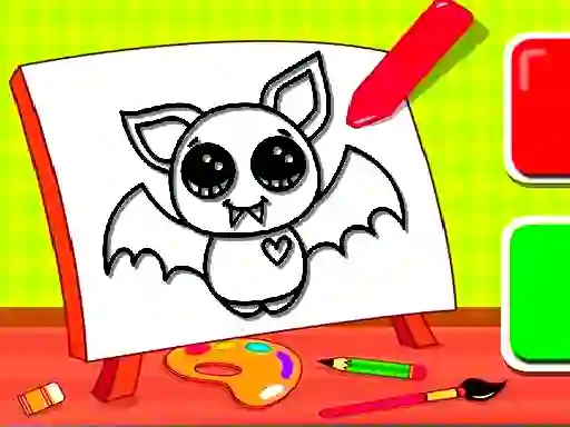 Xogo Easy Kids Coloring Bat en liña