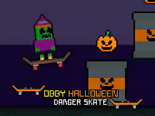 Xogo Obby Halloween Danger Skate en liña