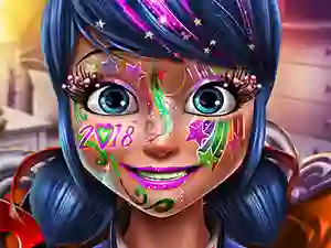 Xogo Dotted girl new year makeup en liña