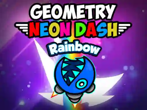 Xogo Geometry neon dash rainbow en liña