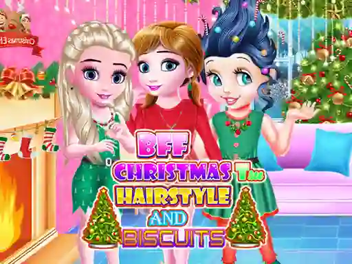 Xogo BFF Christmas Tree Hairstyle and Biscuits en liña