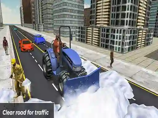 Xogo Grand Snow Clean Road Driving Simulator en liña