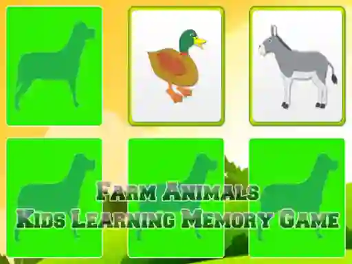 Xogo Farm Animals Kids Learning  Memory en liña