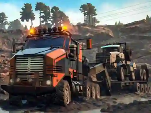 Xogo Trucks in Mud Jigsaw en liña