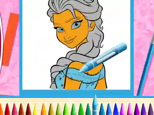 Xogo The Princess Sisters Coloring en liña