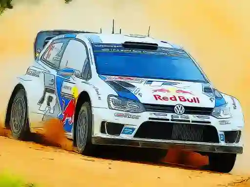 Xogo Rally Car Driving Jigsaw en liña