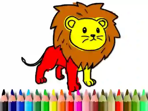 Xogo Back To School: Lion Coloring Book en liña
