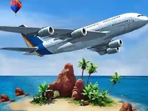 Xogo Air plane Simulator Island Travel en liña