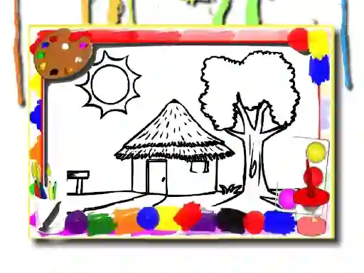 Xogo Back To School: House Coloring Book en liña