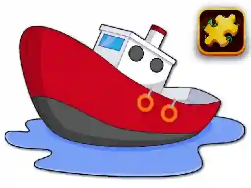 Xogo Cartoon Ship Puzzle en liña