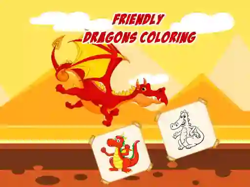 Xogo Friendly Dragons Coloring en liña