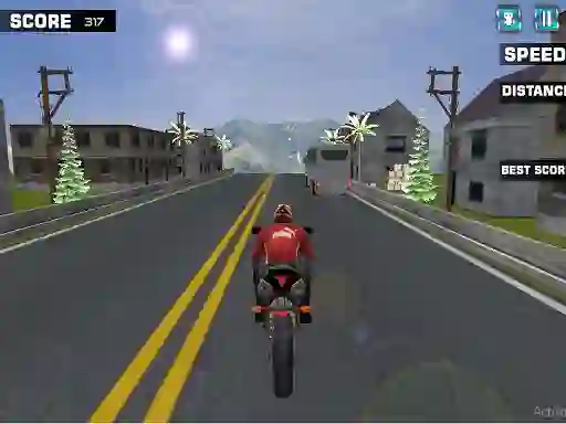 Xogo Highway Rider Motorcycle Racer en liña