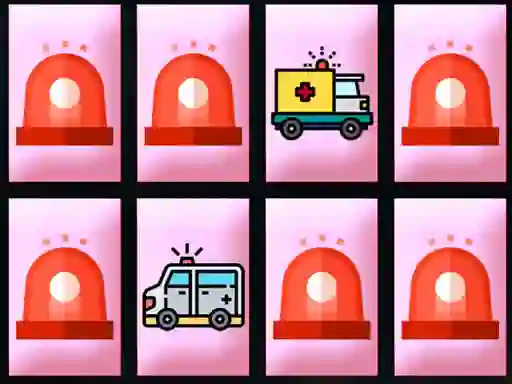 Xogo Ambulance Trucks Memory en liña