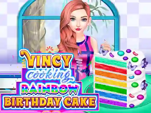 Xogo Vincy Cooking Rainbow Birthday Cake en liña