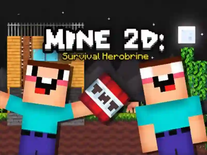 Xogo Mine 2D Survival Herobrine en liña