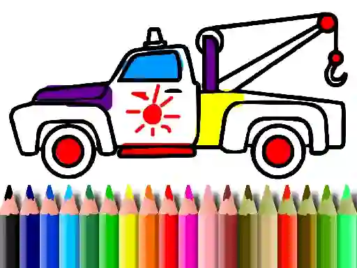 Xogo Back To School: Trucks Coloring en liña