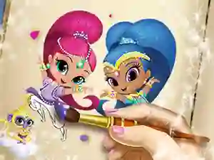 Xogo Shimmer And Shine Coloring Book en liña
