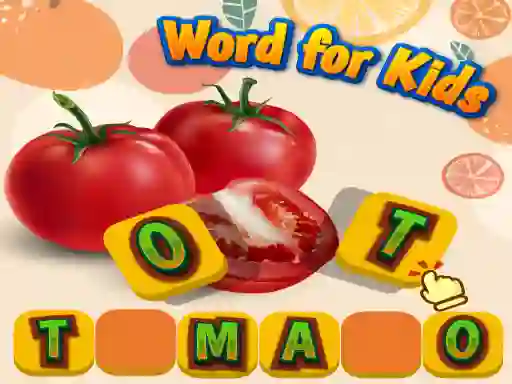 Xogo Fruits and Vegetables Word for Kids en liña