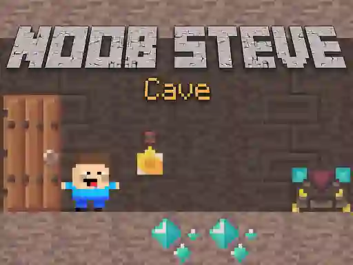 Xogo Noob Steve Cave en liña