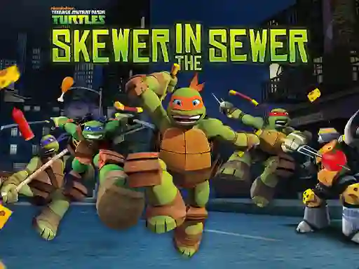 Xogo Teenage Mutant Ninja Turtles: Skewer in the Sewer en liña
