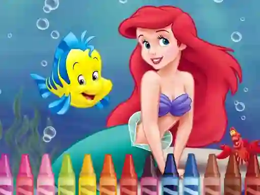 Xogo 4GameGround Little Mermaid Coloring en liña