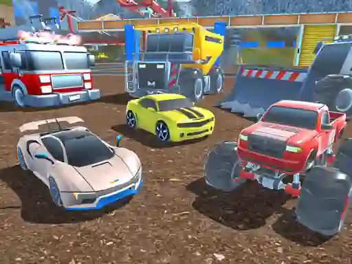 Xogo Mad Cars Racing and Crash en liña