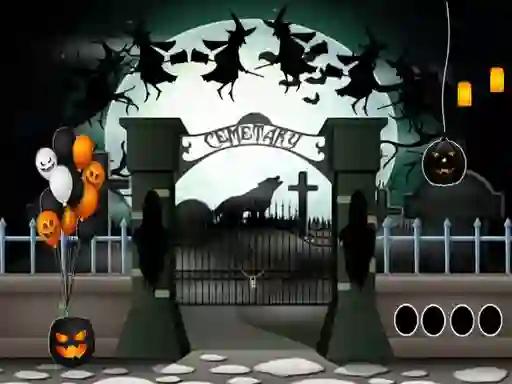 Xogo Halloween Cemetery Escape 2 en liña