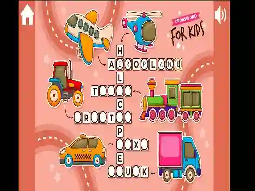 Xogo Crossword for Kids en liña