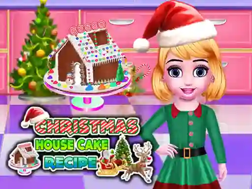 Xogo Christmas House Cake Recipe en liña