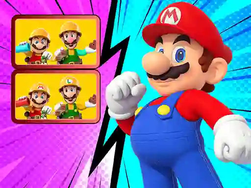 Xogo Mario spot The Differences en liña