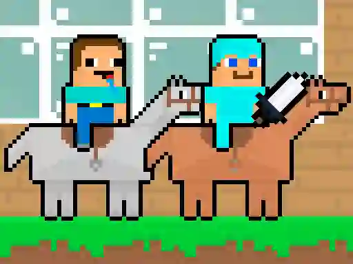 Xogo Noob vs Pro HorseCraft en liña
