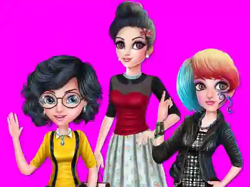 Xogo College Girl Squad Fashion Dressup en liña