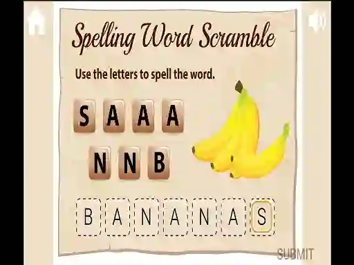 Xogo Spelling Word Scramble en liña
