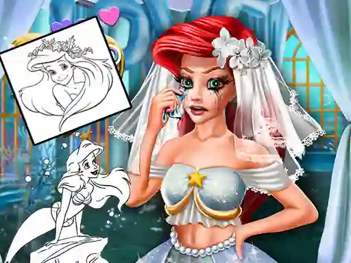 Xogo Coloring Book for Ariel Mermaid en liña