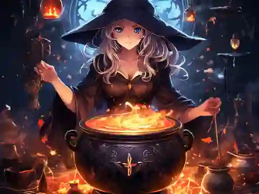 Xogo Anime girls Witchcraft en liña